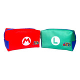 Estojo Escolar Organizador Infantil Super Mario Bros Luigi Cor Verde