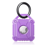 Estojo Impermeável Airtag Teely Purple Com Chaveiro