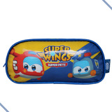 Estojo Infantil Super Wings Escolar Avião Volta Às Aulas Cor Azul Avião Super Wings