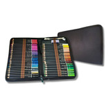 Estojo Lápis Colorido Desenho Pintura Profissional Pincel