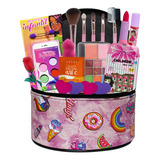 Estojo Maquiagem Infantil Com Anvisa Maleta Baú Kit Make