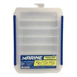 Estojo Marine Sports 6 Divisorias P iscas Artificiais Mtb255 Cor Transparente azul