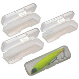 Estojo Organizador Isca Artificial Porta Isca 10cm Kit 4pçs
