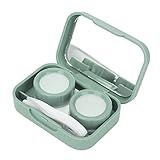 Estojo Para Lentes De Contato Recipiente Para Lentes De Contato Kit De Imersão De Lentes De Contato Ventosa De Silicone à Prova D água Acessórios Completos Para Lentes De Contato De Verde 