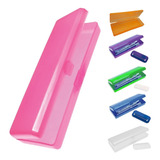 Estojo Porta Escova De Dente Pasta Fio Dental Higiene Viagem Cor Rosa