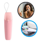 Estojo Porta Escova Dental Creme Dental Organizador Rosa