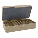Estojo Porta Munição Caixa Bélica 40 7 65 9mm 380 Cap 50 Cor Coyote