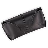 Estojo Porta Óculos Case Casual 100 Couro Legítimo Bovino Preto 