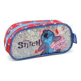 Estojo Simples Infantil Stitch Escolar Oficial Disney