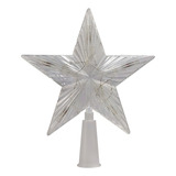 Estrela Ponteira Árvore Natal Colorida Led Colorido Pisca Cor Branco