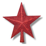 Estrela Ponteira Glitter Brilhante 22cm Para Arvore De Natal