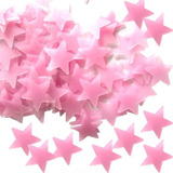 Estrela Rosa Adesiva Fluorescente Teto Parede