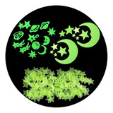 Estrelas Neon Fosforescentes Teto Super Lua Brilha Escuro 