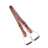 Estribo Aluminio C Loro Couro Cavalo Crioulo