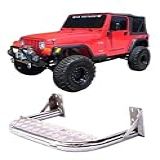 Estribo Chapa Aço Jeep Wrangler Cromado Compatível Até 1988