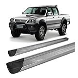 Estribo L 200 SPORT OUT Plataforma De Alumínio Prata C Dupla