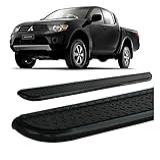 Estribo L 200 TRITON 2008 A 2016 Chapa Preta Cabine Dupla