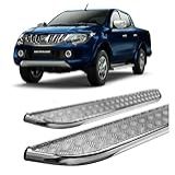 Estribo L 200 TRITON 2017 A 2020 Chapa Cromada Cabine Dupla