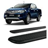 Estribo L 200 TRITON 2017 A 2020 Chapa Preta Cabine Dupla