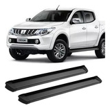 Estribo L200 Triton Outdoor 2020 2021 2022 Aluminio Preto