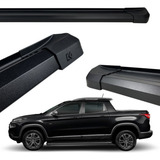 Estribo Lateral Alumínio Preto Para Fiat Toro 2016 A 2023
