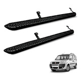 Estribo Lateral Doblo 2001 A 2021 Chapa Aluminio Preto