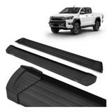Estribo Slim Plataforma Aluminio Preto Hilux Dupla 2018 2019