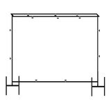 Estrutura Regulável Suporte Duplo P Banner Painel 2 5 X 3 0