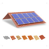 Estrutura Suporte 4 Painéis Solares Telha Cerâmica Cimento