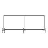 Estrutura Suporte Regulável P Banner Painel Duplo 4x3