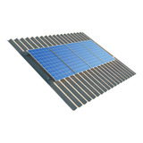 Estrutura Suporte Solar Completo Para 4 Placas Fibromadeira