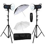 Estúdio Flash Led Tocha ET-150D Com Tripé E Sombrinhas - Bivolt