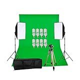 Estúdio Youtuber Profissional Softbox FLHK-5070-4 Chroma Key E Tripé Gold - 220v