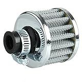 ESUPPORT Universal 12mm Mini Sliver Cone Filtro De Admissão De Ar Frio Turbo Vent Breather Car
