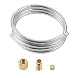 ETERMETA Tubo De Alumínio De 1 10 2 Cm Conjunto De Tubo De Queimador Piloto De 99 Cm Com Acessórios De Oliva De Compressão M10x1 Porcas Fêmeas E Machos Para Aparelhos De Aquecedor De água A Gás