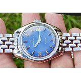 Eterna Kontiki 20 Diver Raro Blue Dial Fullsize 38m S Ouro