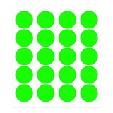 Etiqueta Adesiva Bolinha Verde Fluorescente 1 0cm Roloc 1000