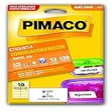 Etiqueta Adesiva Congelador Freezer A5 34x65 BIC Pimaco 901080 Branca 120 Etiquetas