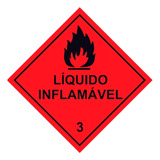 Etiqueta Adesiva Cuidado Material Inflamável Simbologia Cor Vermelho