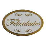 Etiqueta Adesiva Dourada P Presente Felicidades 1 000un Cor Dourado