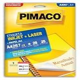 Etiqueta Adesiva Pimaco  Ink Jet Laser A4  A4267  Branca  288 5X200mm  Envelope Com 25 Fls 25 Etiquetas  874992