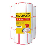 Etiqueta Adesiva Tarjada N9 Borda Vermelha Pc 3 Rolos Full