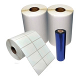 Etiqueta Bopp 50x30 2 Colunas 2 Rolos 1 Ribbon Resina
