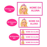 Etiqueta Escolar Barbie Personalizada Impermeavel