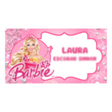 Etiqueta Escolar Barbie Personalizado Kit C