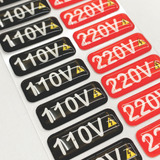Etiqueta P Tomada Voltagem 110v 220v Resinada 16 Unid Full