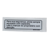 Etiqueta Precaução Pilotagem Falcon 1999 A 2002 Honda