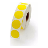 Etiqueta Selo Bolinha Colorida 25mm Rolo Com 1000 Adesivos Cor Amarelo