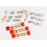 Etiqueta Tecido Algodão Personalizada 4x1cm 100und