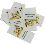 Etiqueta Tecido Algodão Personalizada 8x2cm 100unidades